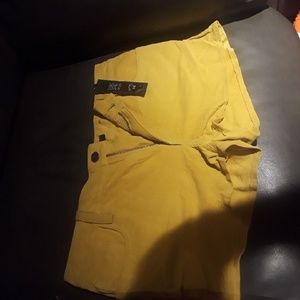 NEW joes yellow suede shorts size 26